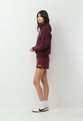 Cozy Sweatfleece Perfect Micro Short - SMAC BURGUNDY/LT BIRCH