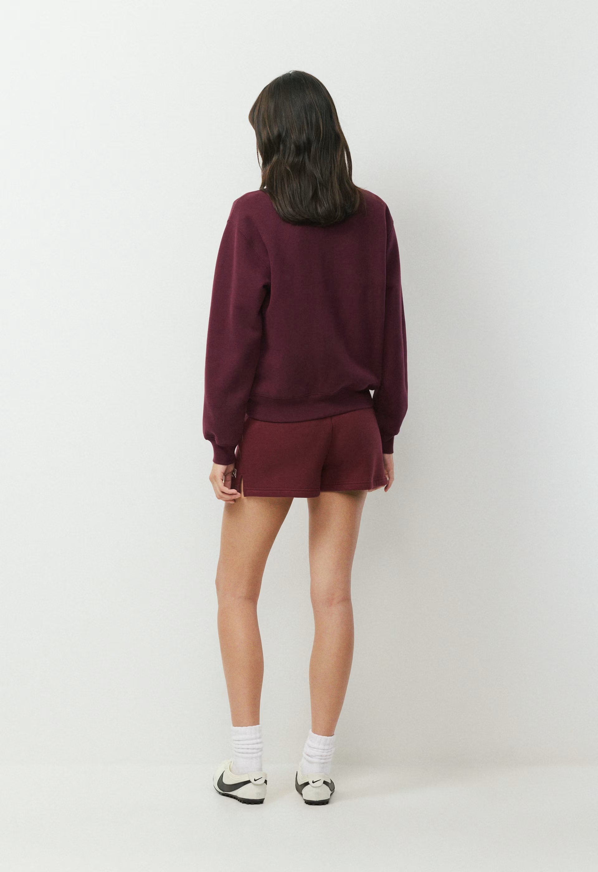 Cozy Sweatfleece Perfect Micro Short - SMAC BURGUNDY/LT BIRCH