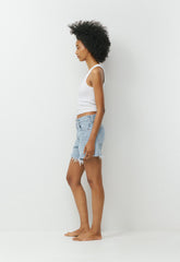 AGOLDE Parker Long Jean Short - SWAPMEET BLUE
