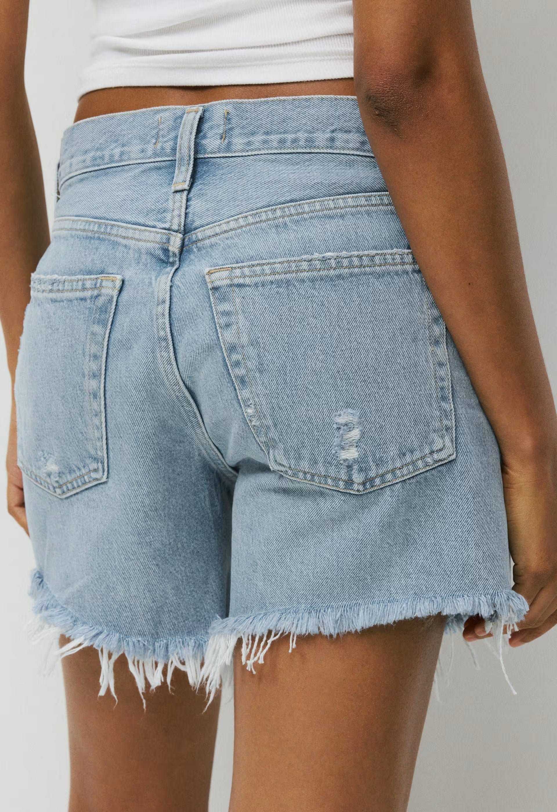 AGOLDE Parker Long Jean Short - SWAPMEET BLUE