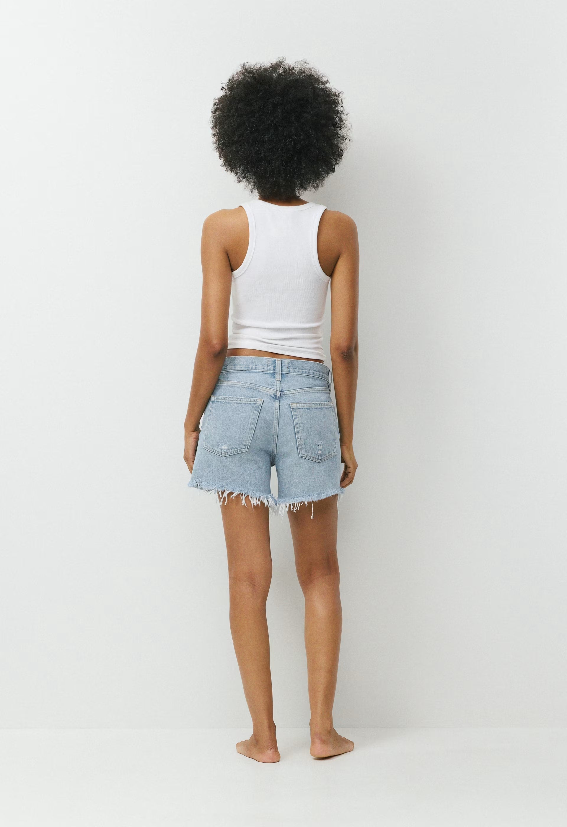 AGOLDE Parker Long Jean Short - SWAPMEET BLUE