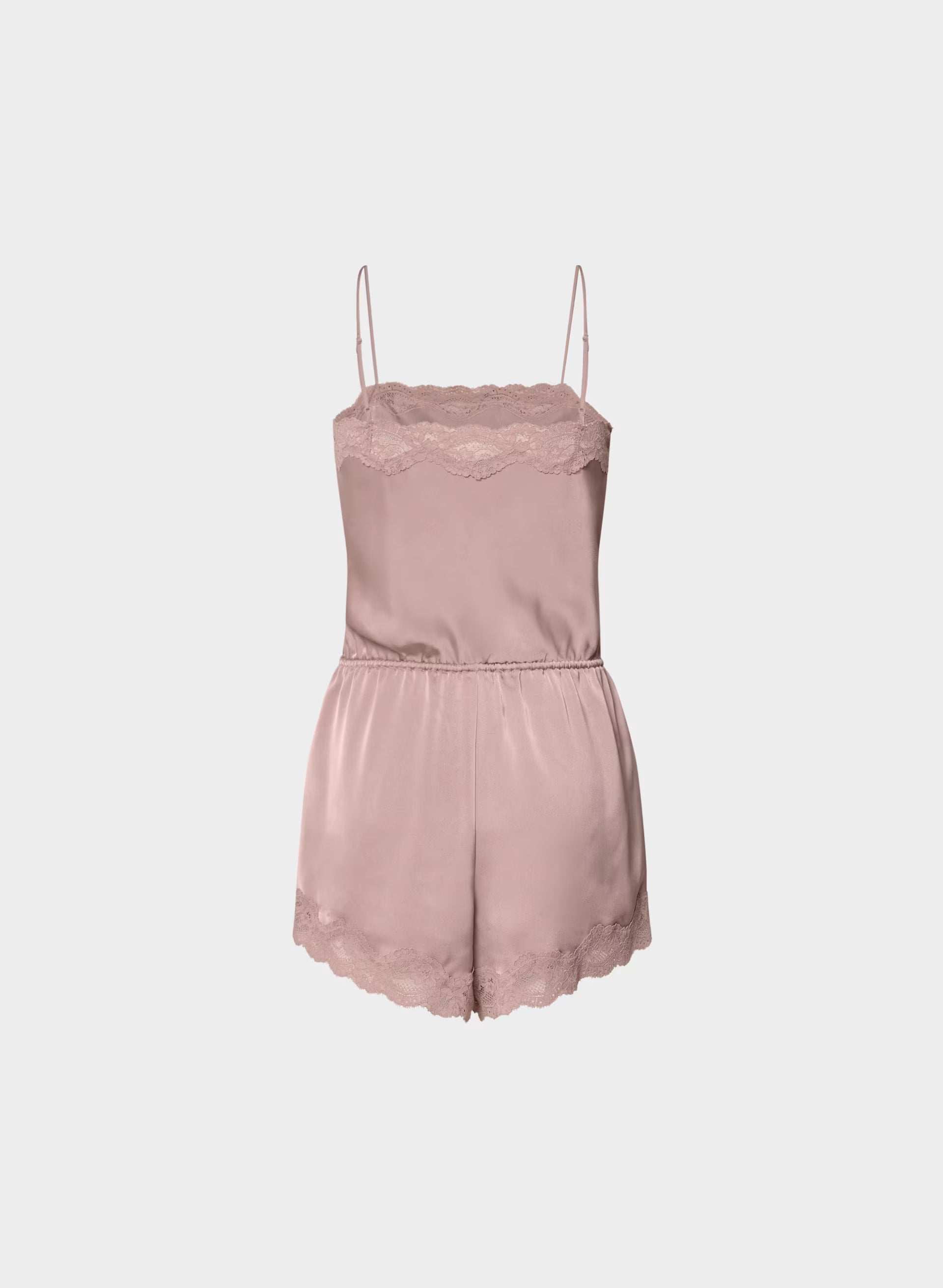 Pulse Satin Romper - DUSTY MAUVE