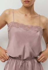 Pulse Satin Romper - DUSTY MAUVE