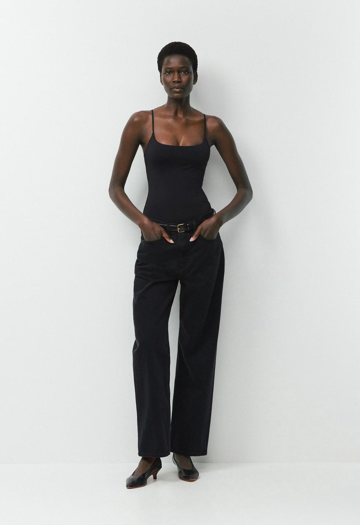 Original Contour Float Cami Bodysuit - BLACK