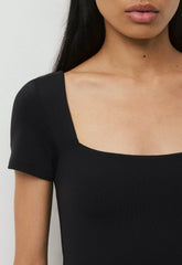 Original Contour Manner Squareneck Bodysuit - BLACK