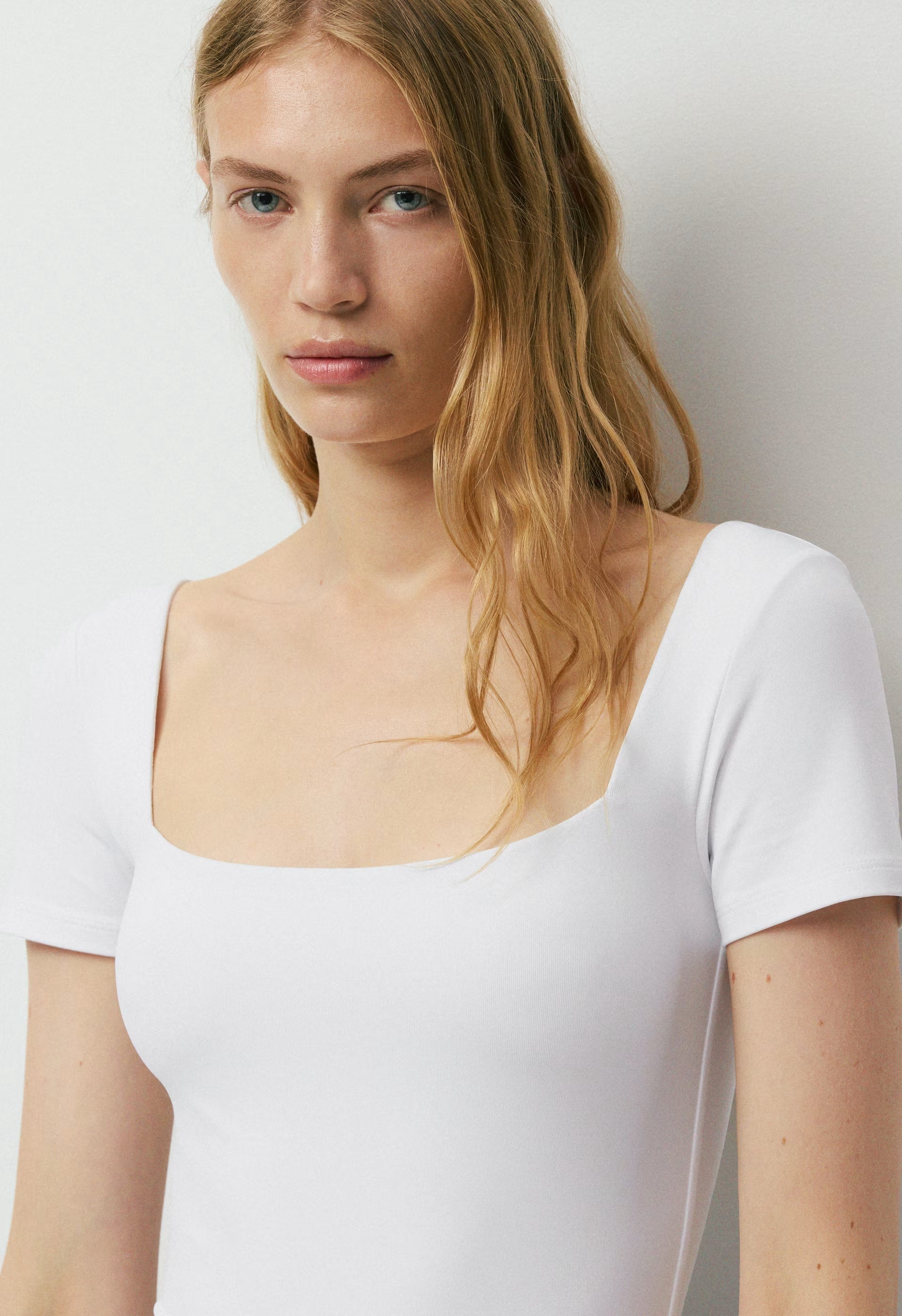 Original Contour Manner Squareneck Bodysuit - BRIGHT WHITE