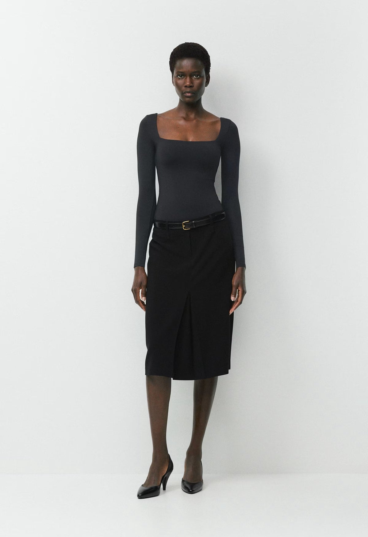 Original Contour Headway Squareneck Bodysuit - BLACK
