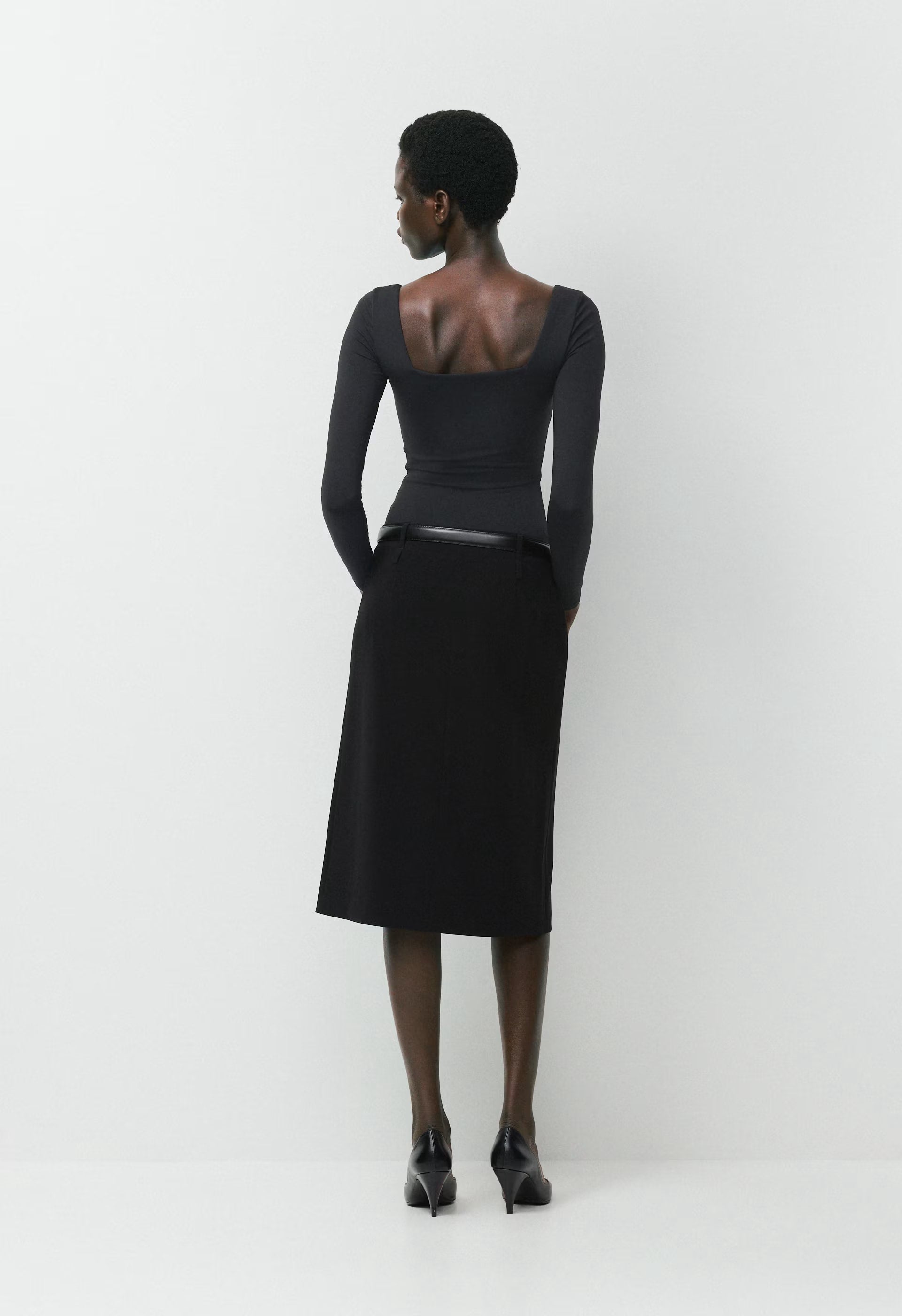 Original Contour Headway Squareneck Bodysuit - BLACK