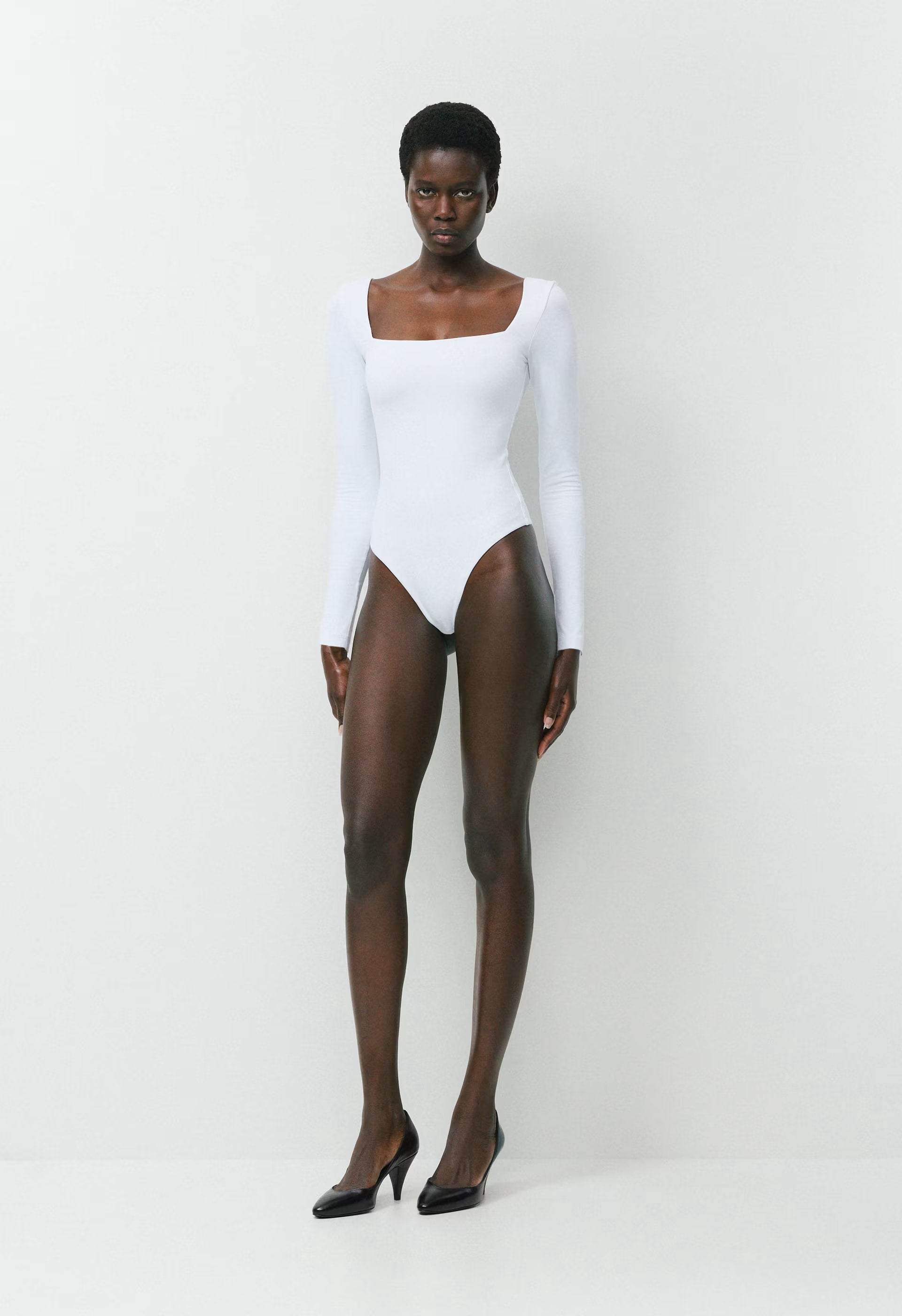 Original Contour Headway Squareneck Bodysuit - BRIGHT WHITE