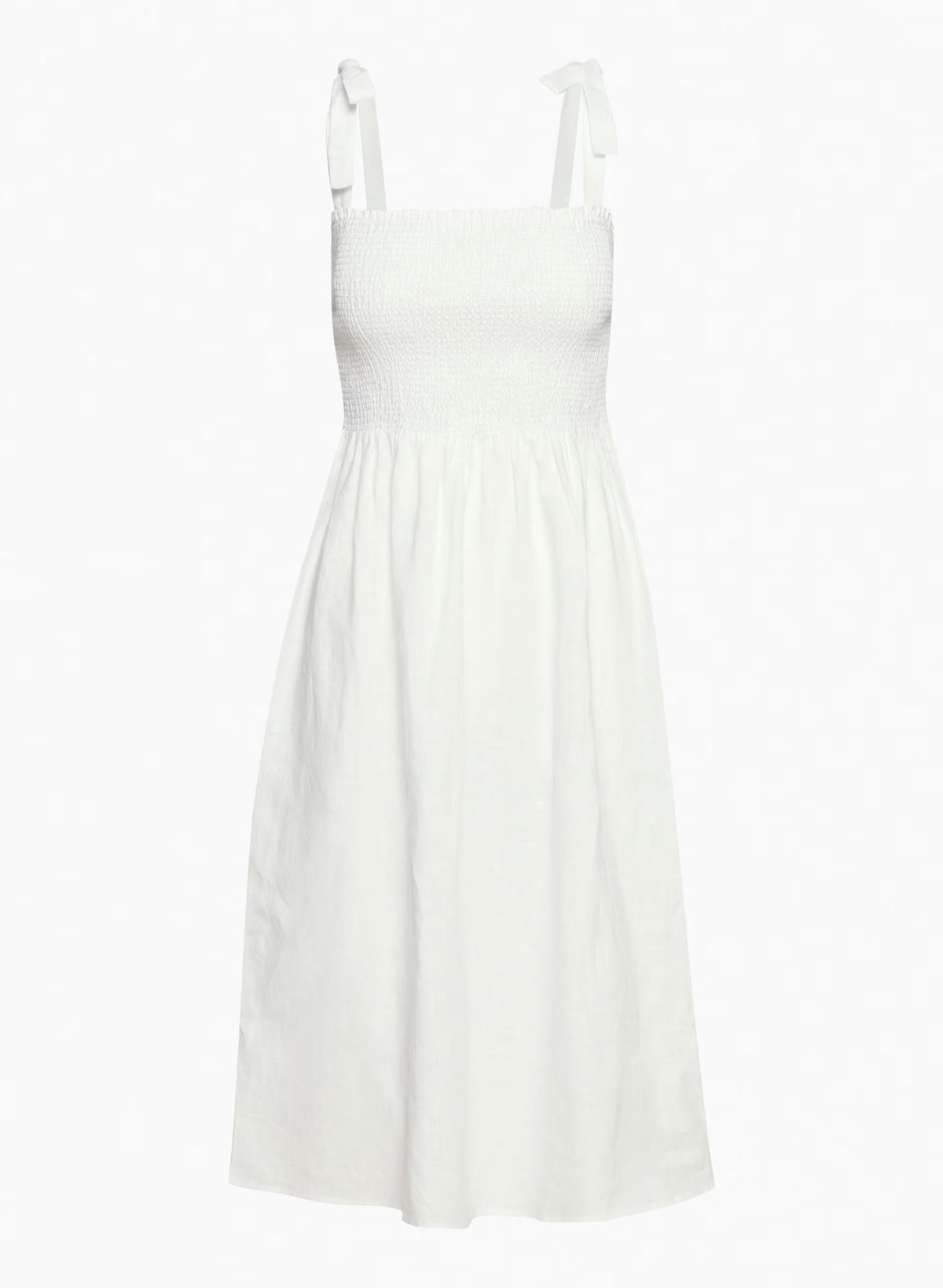Golden Hour Linen Dress - WHITE