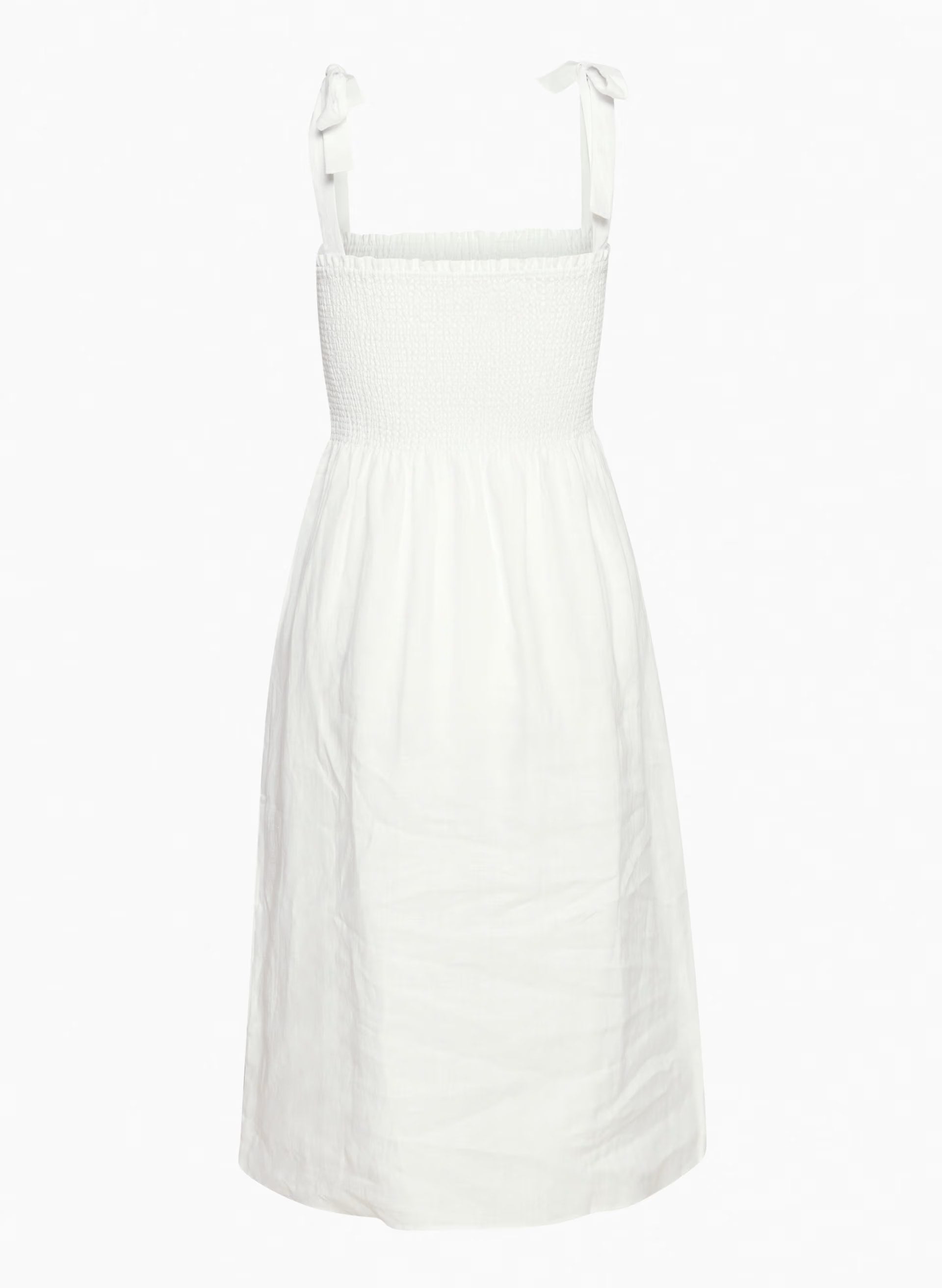 Golden Hour Linen Dress - WHITE
