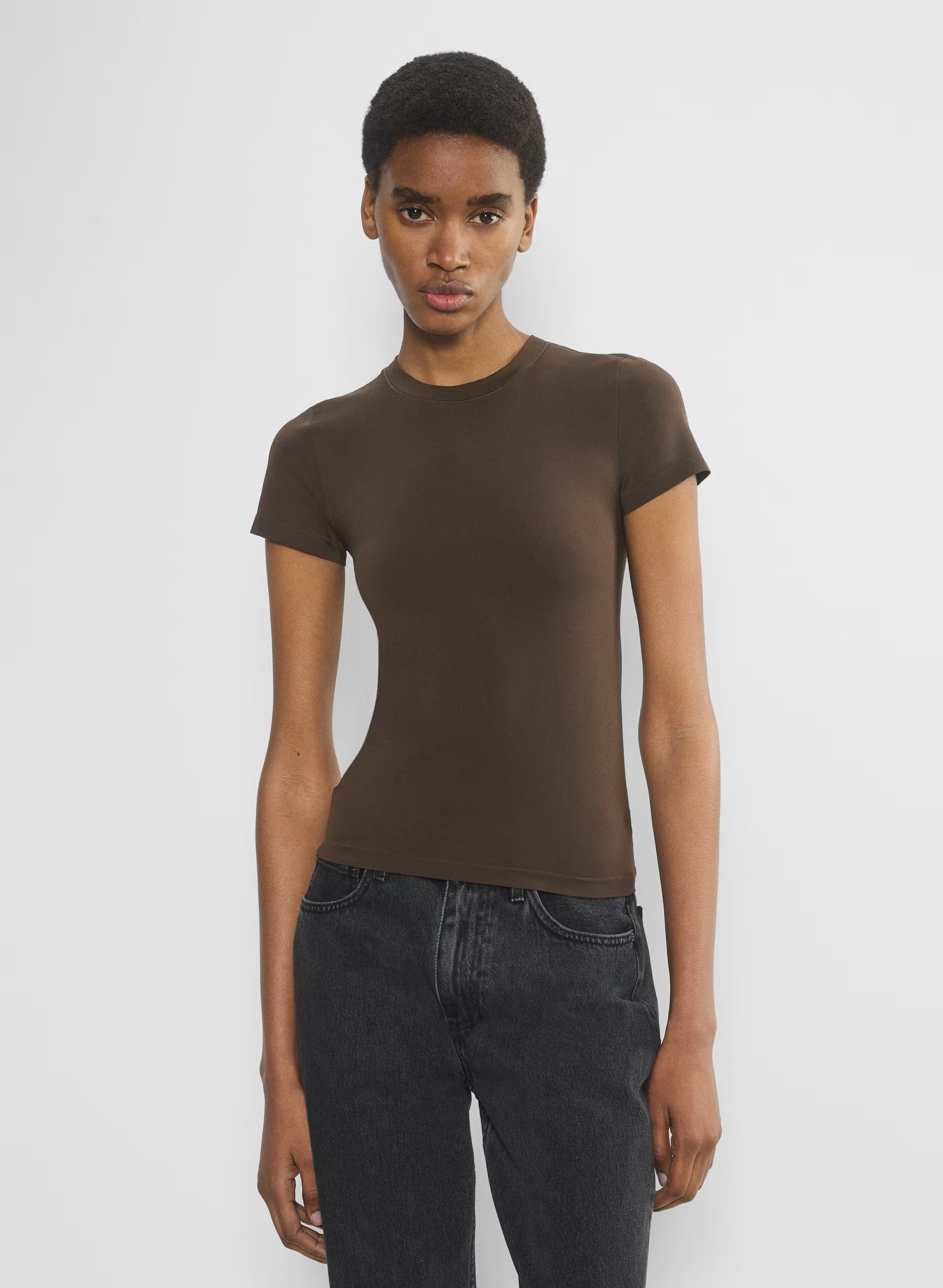 Smooth Seamless Willow T-Shirt - RICH MOCHA BROWN