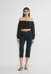 Wordsworth Poplin Blouse - BLACK