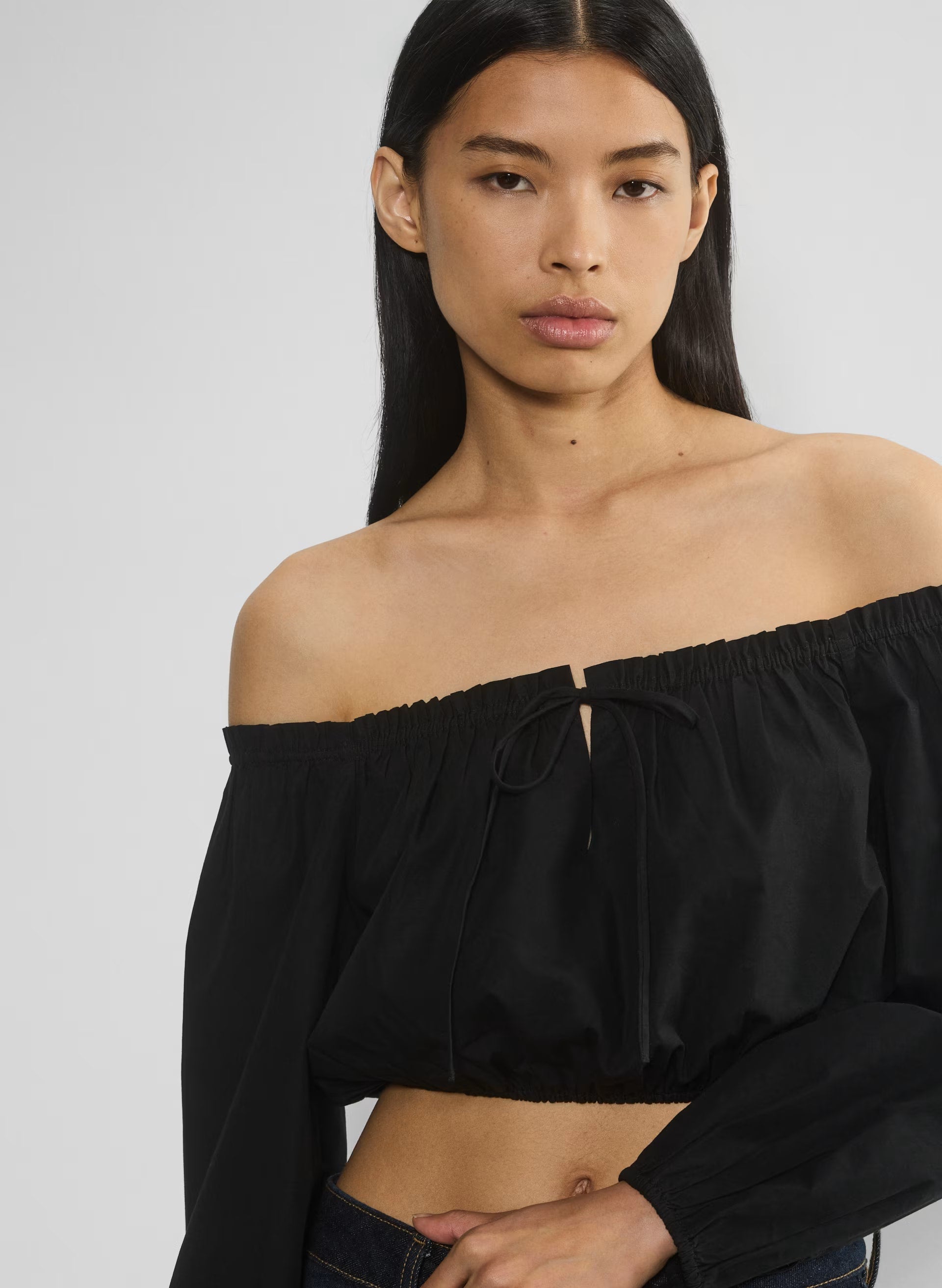 Wordsworth Poplin Blouse - BLACK