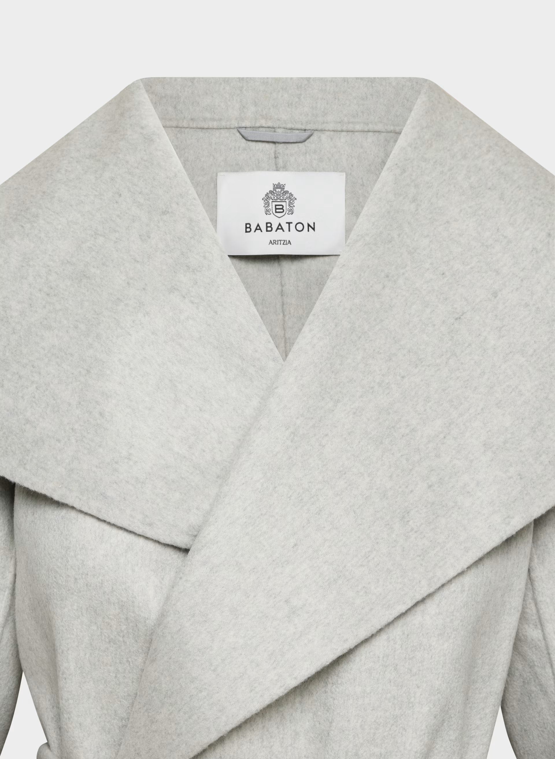 The Portfolio Double-Faced Coat - Luxe (Re)Wool - HEATHER LIGHT GREY