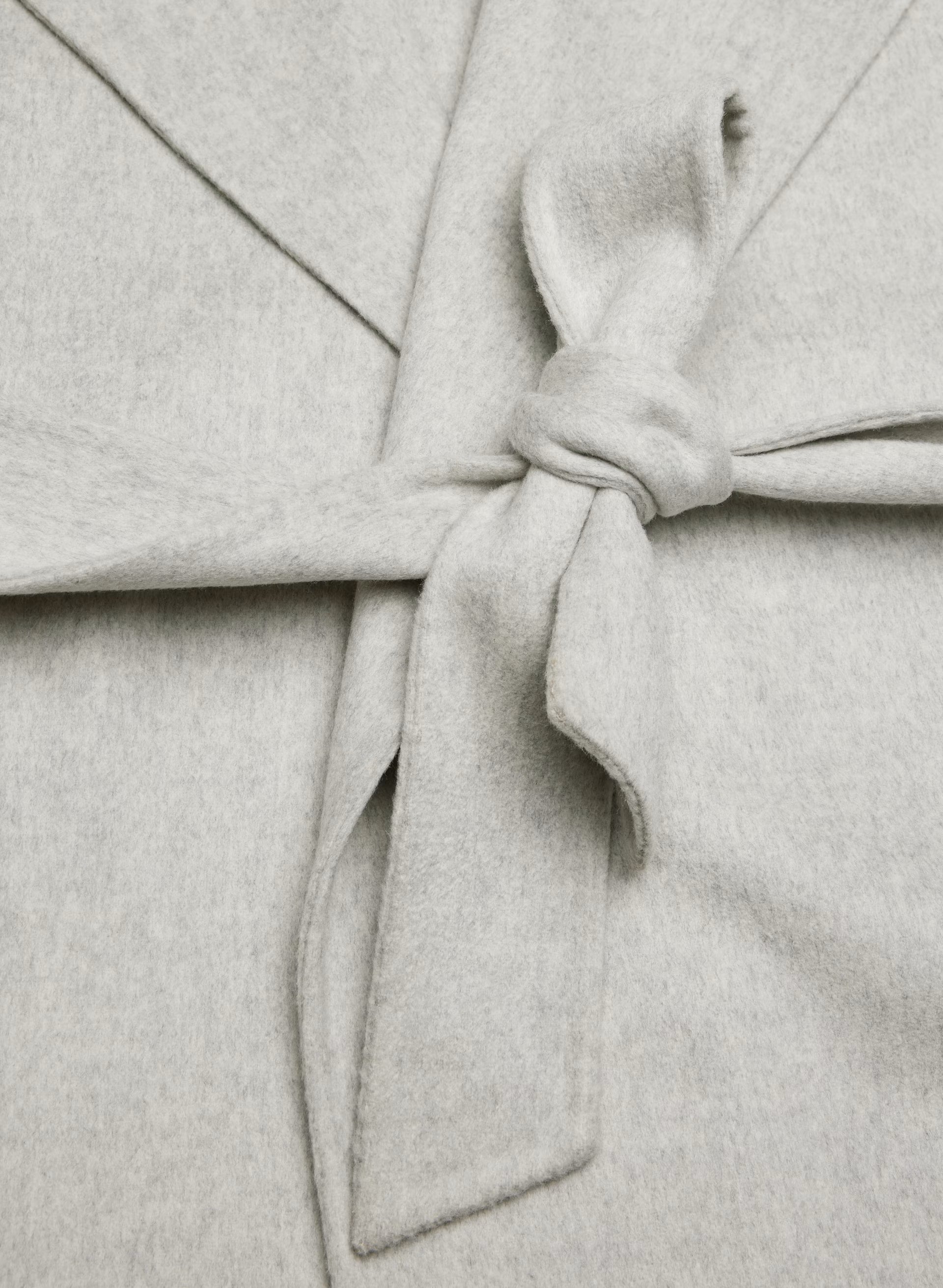 The Portfolio Double-Faced Coat - Luxe (Re)Wool - HEATHER LIGHT GREY