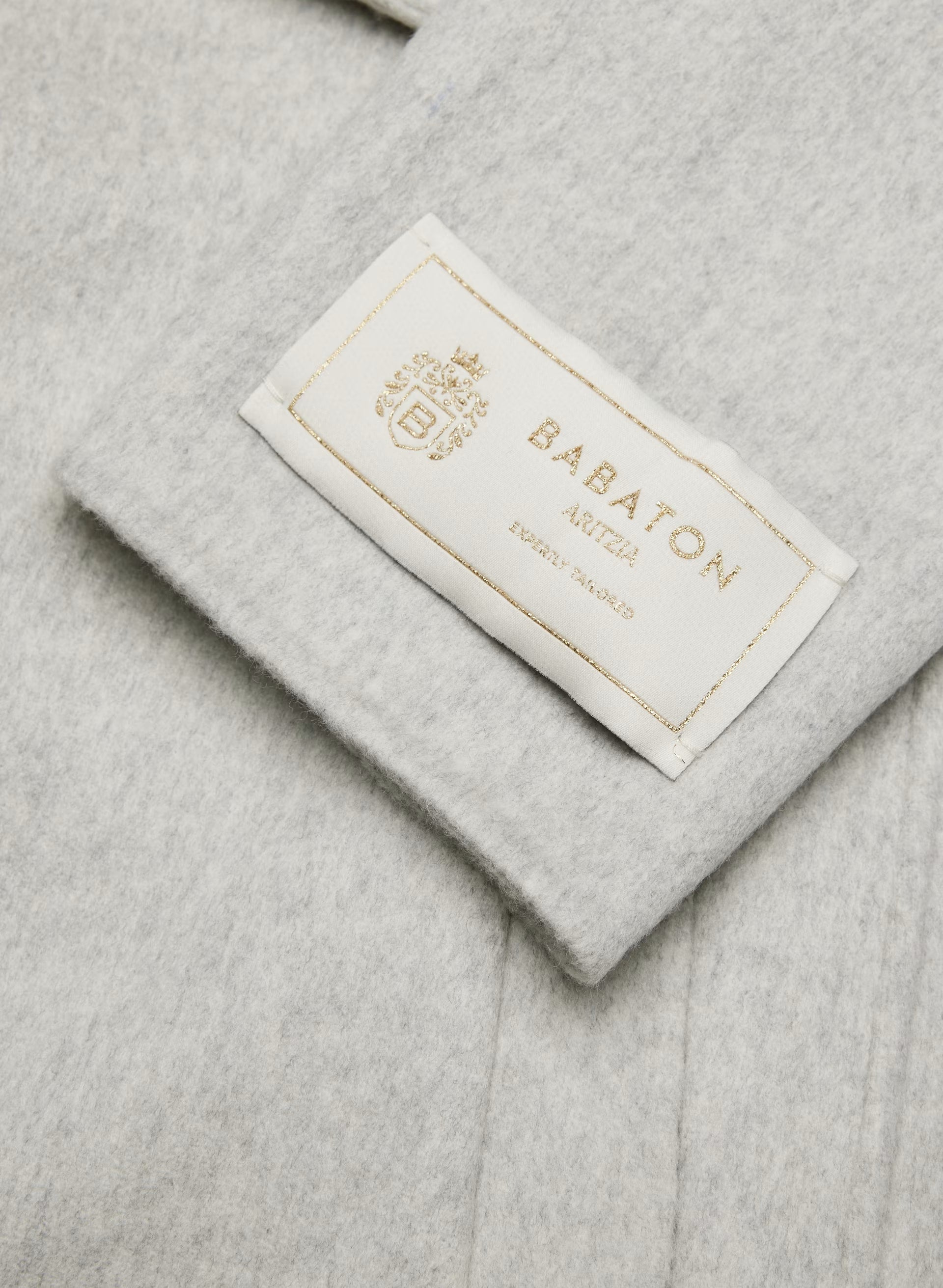 The Portfolio Double-Faced Coat - Luxe (Re)Wool - HEATHER LIGHT GREY