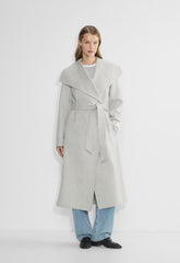The Portfolio Double-Faced Coat - Luxe (Re)Wool - HEATHER LIGHT GREY