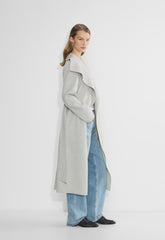 The Portfolio Double-Faced Coat - Luxe (Re)Wool - HEATHER LIGHT GREY