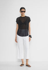 The Effortless Pant™ Cropped - CruiseLinen™ - WHITE