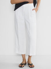 The Effortless Pant™ Cropped - CruiseLinen™ - WHITE