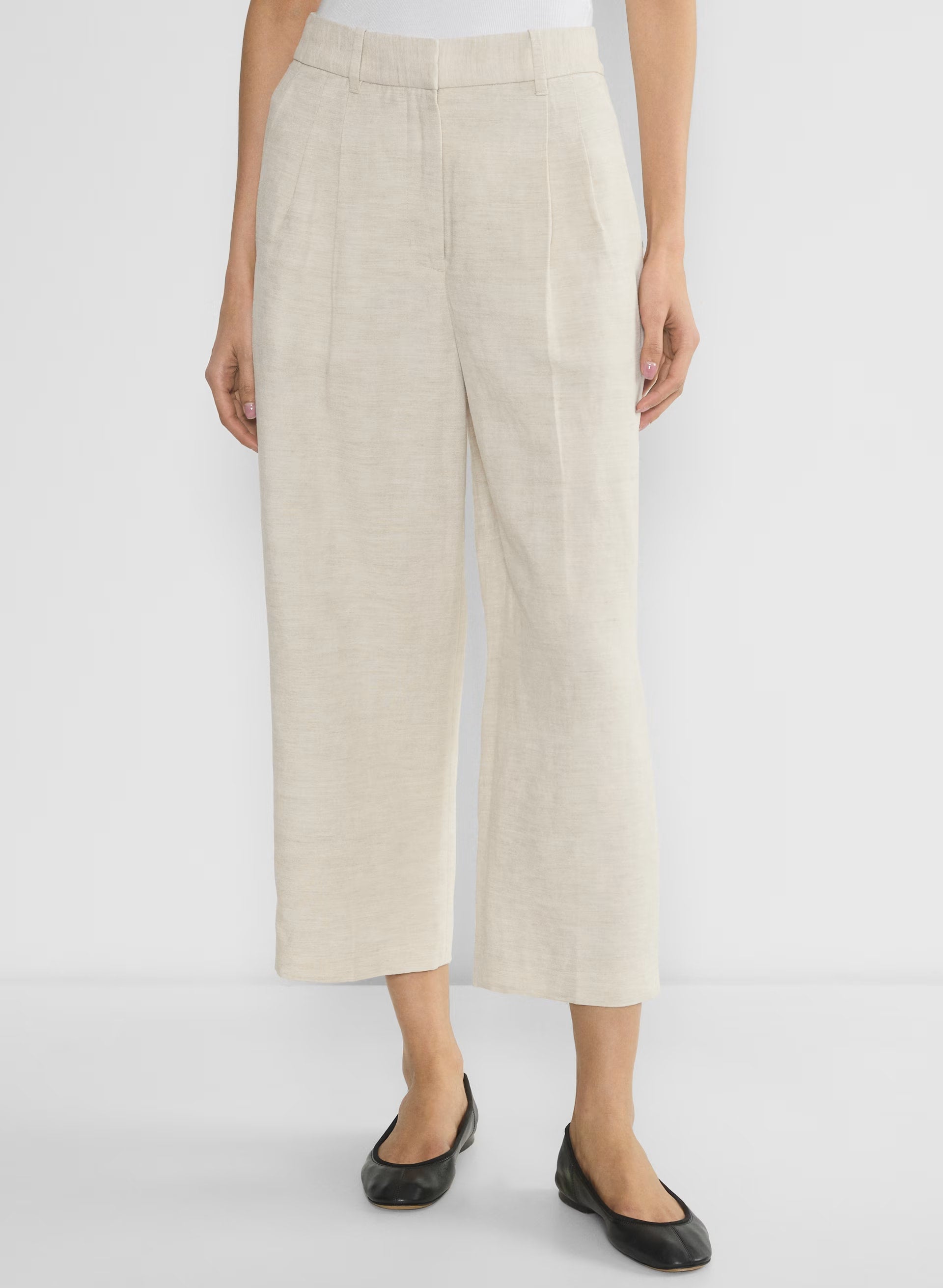 The Effortless Pant™ Cropped - CruiseLinen™ - NATURAL ECRU