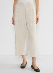 The Effortless Pant™ Cropped - CruiseLinen™ - NATURAL ECRU
