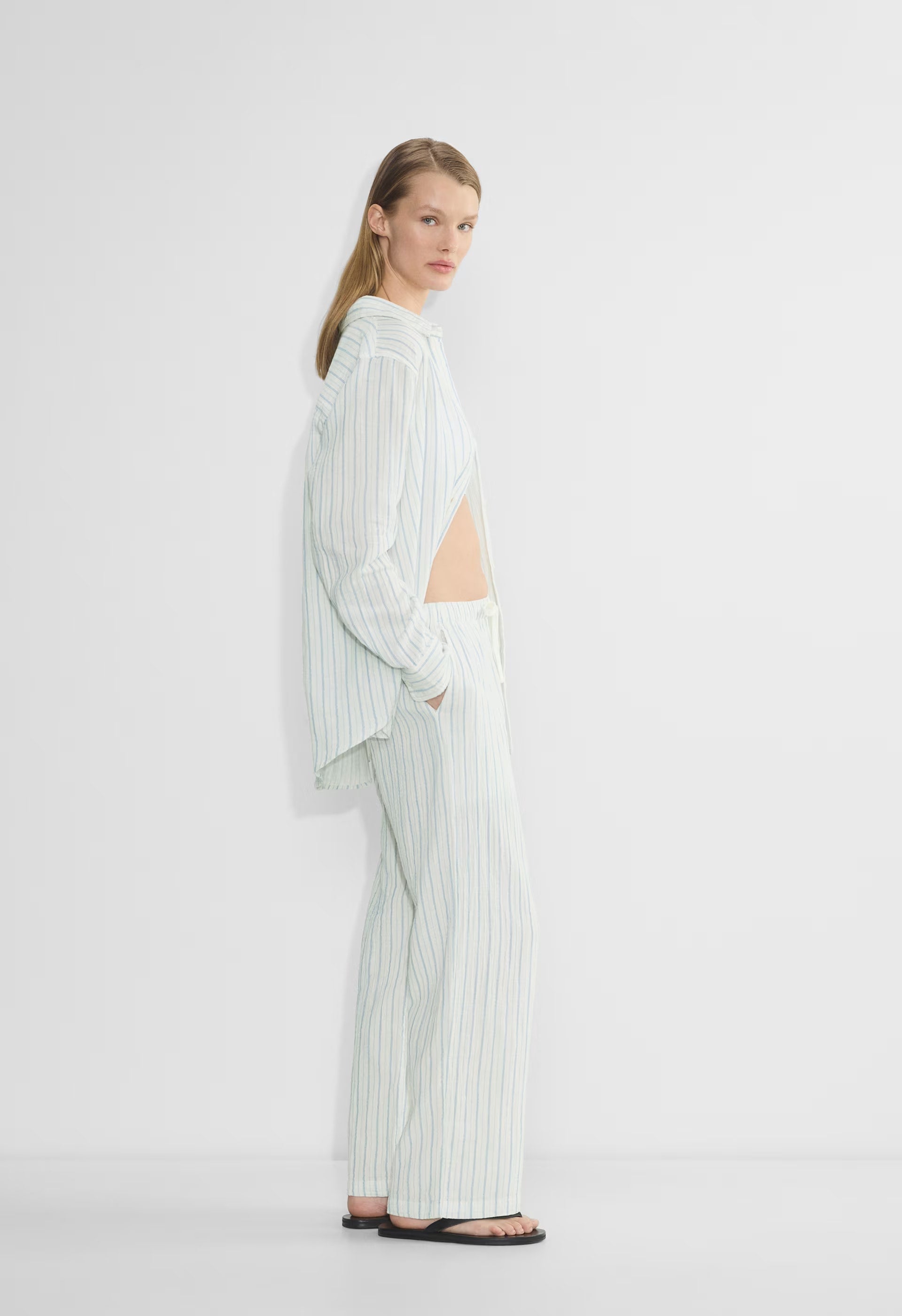 AirPlush Cotton™ Sail Pant - THEA STRP LT BR/FR BL