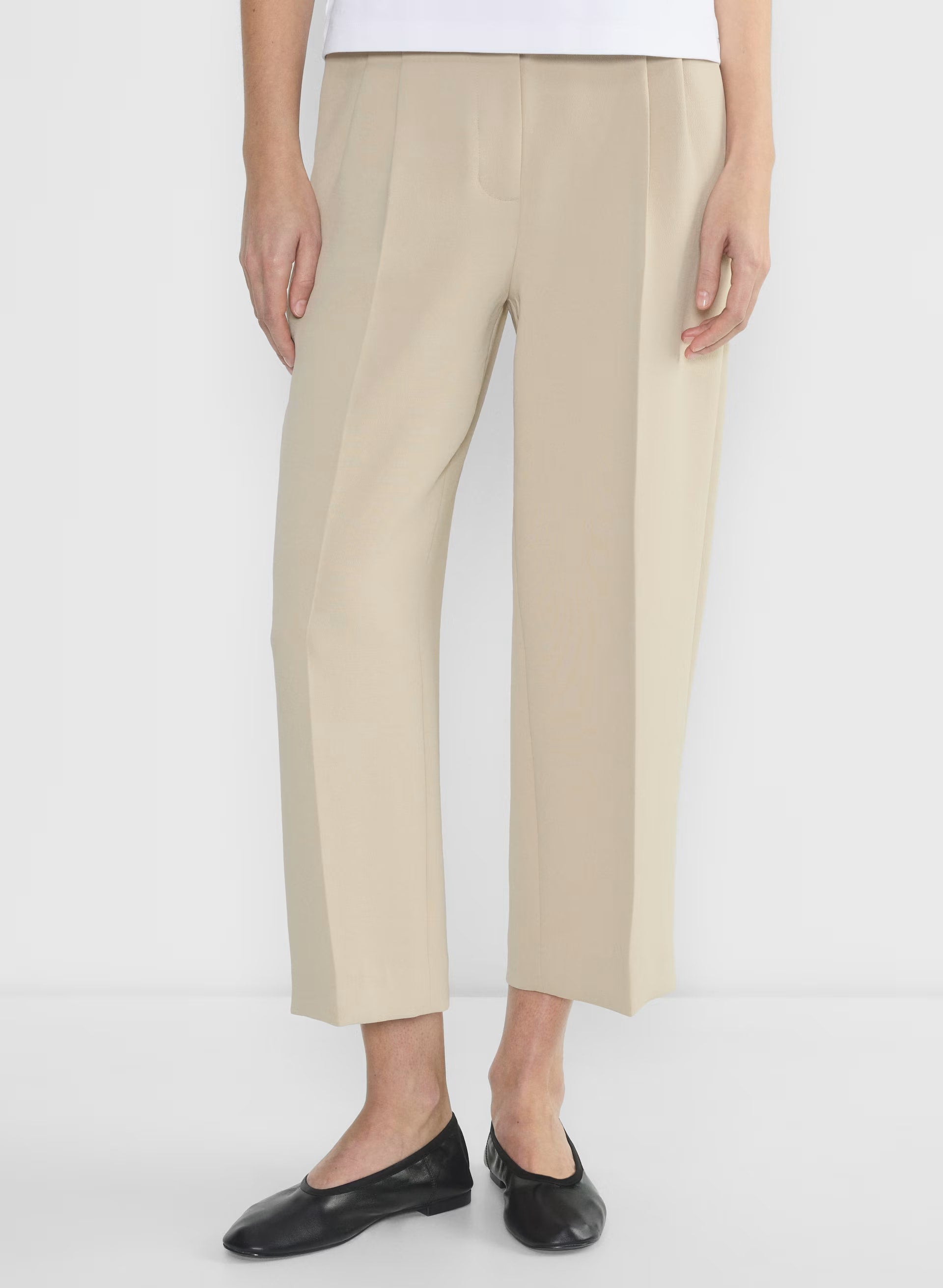 The Effortless Pant™ Cropped - Crepette™ - MARCONA BEIGE