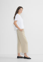 The Effortless Pant™ Cropped - Crepette™ - MARCONA BEIGE