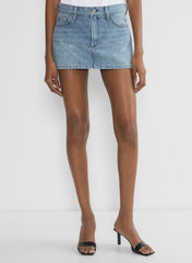 Denim Forum The ‘90s Vintage Micro Denim Skirt - 7 YRS BLEU TABOO