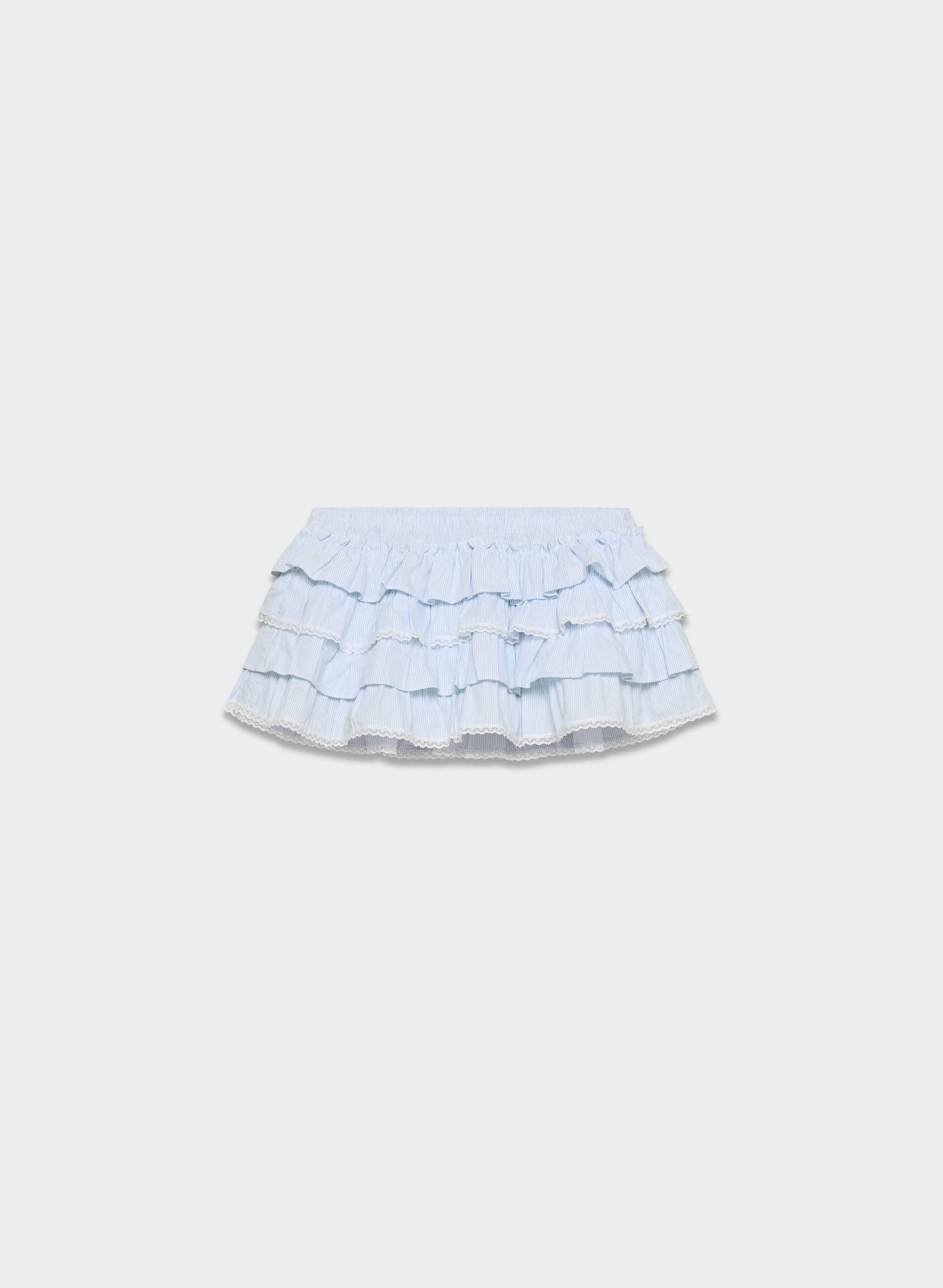Theo Poplin Skort - INGD STRP W /CRNFL BLU