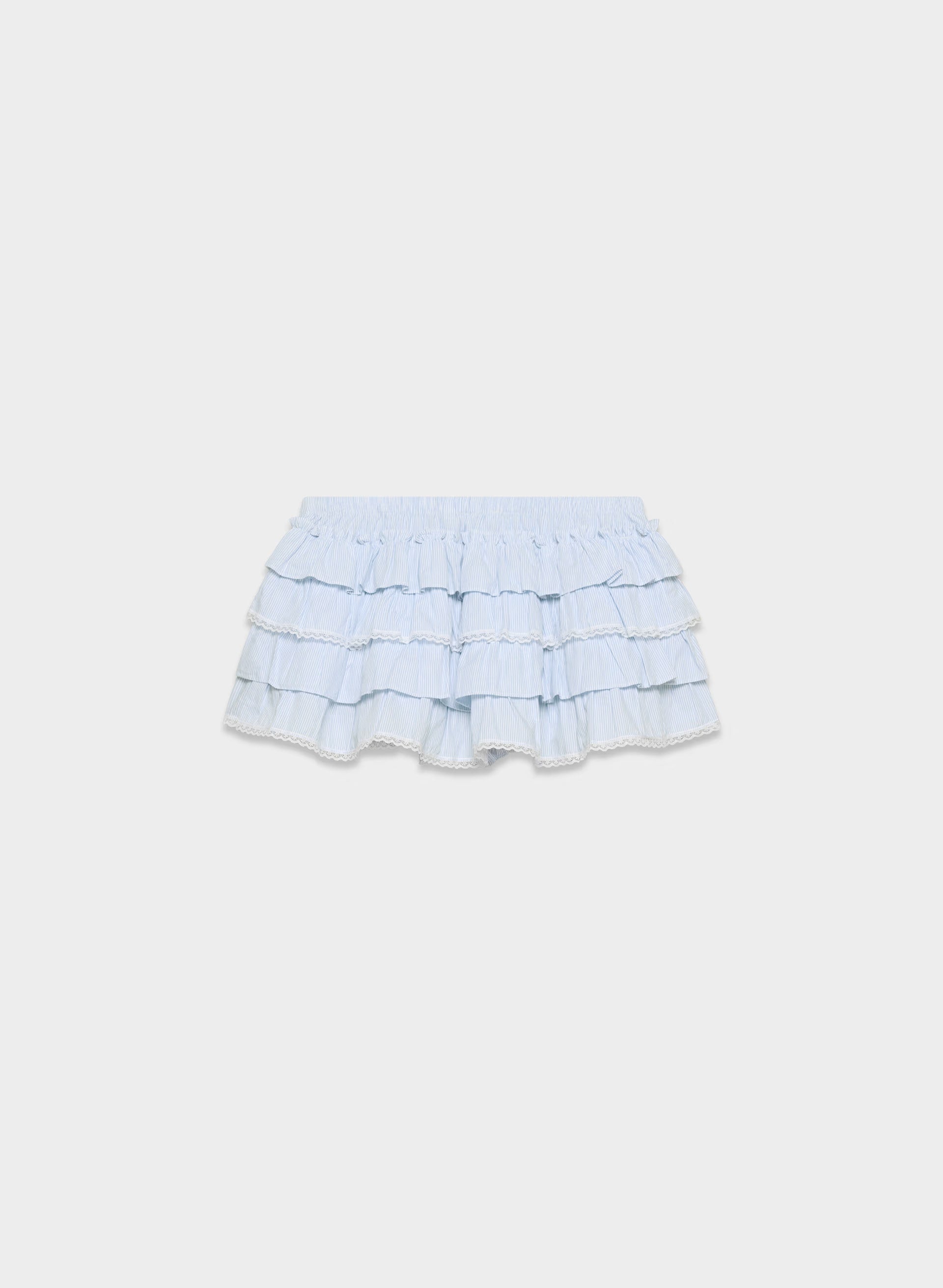 Theo Poplin Skort - INGD STRP W /CRNFL BLU