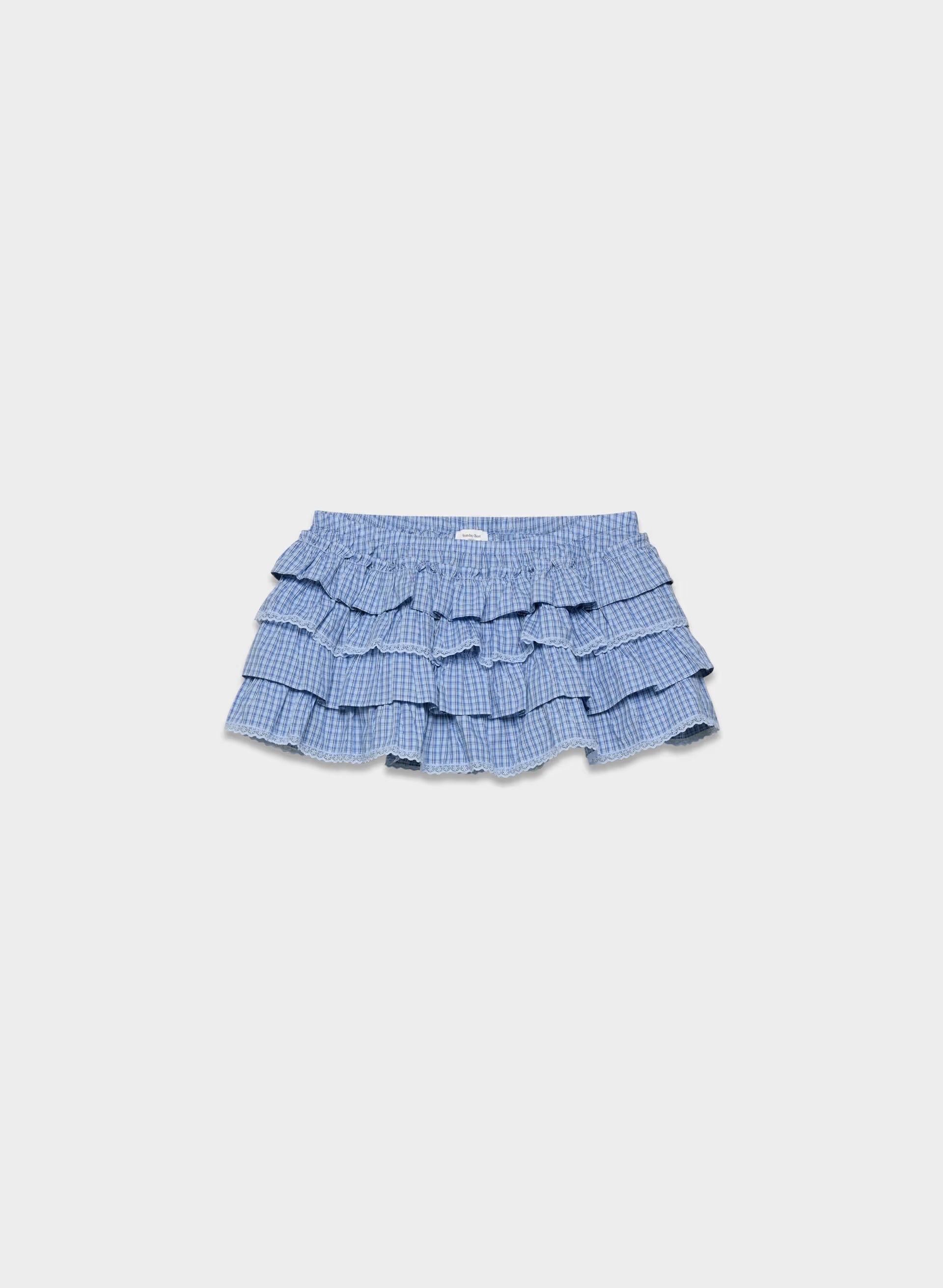 Theo Poplin Skort - ELS CHK SKL BL/ADML