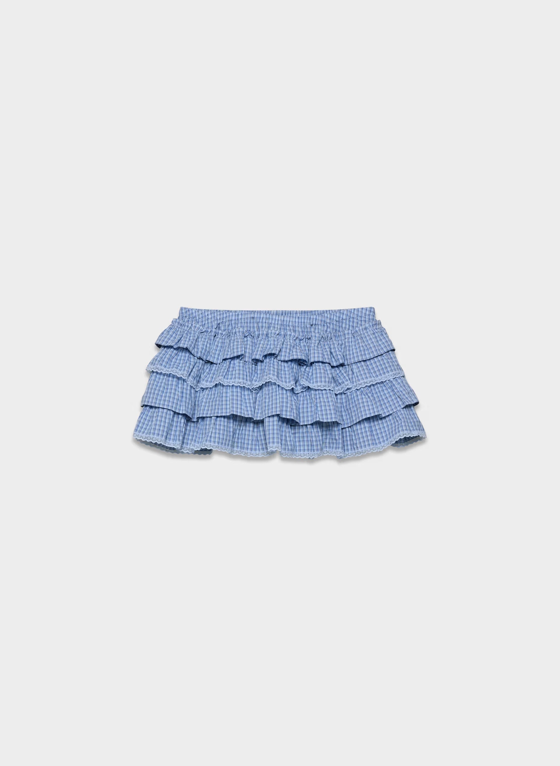 Theo Poplin Skort - ELS CHK SKL BL/ADML