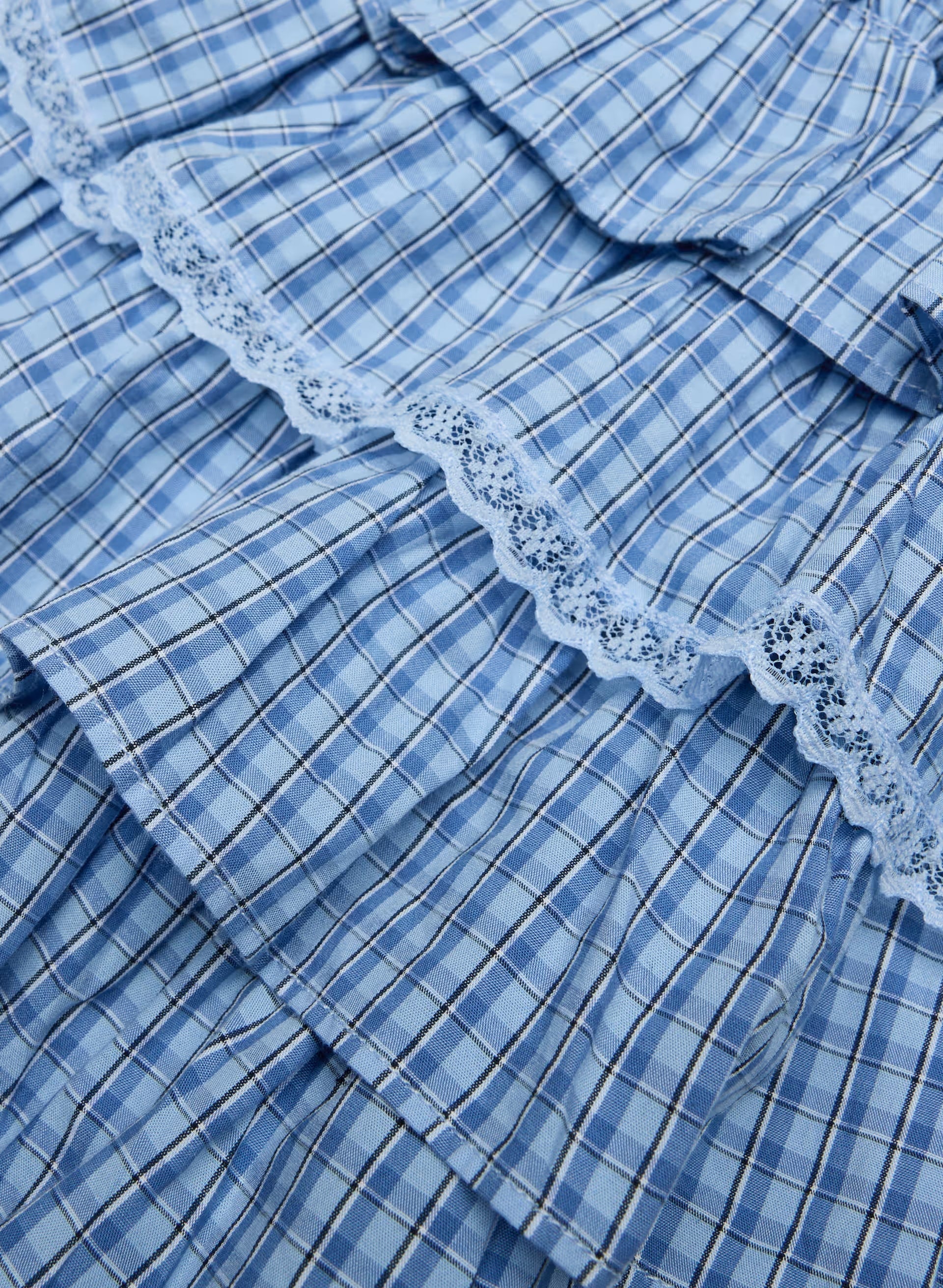 Theo Poplin Skort - ELS CHK SKL BL/ADML