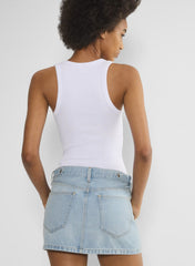 Denim Forum The ‘90s Vintage Micro Denim Skirt - HERE COMES THE SN BLCH