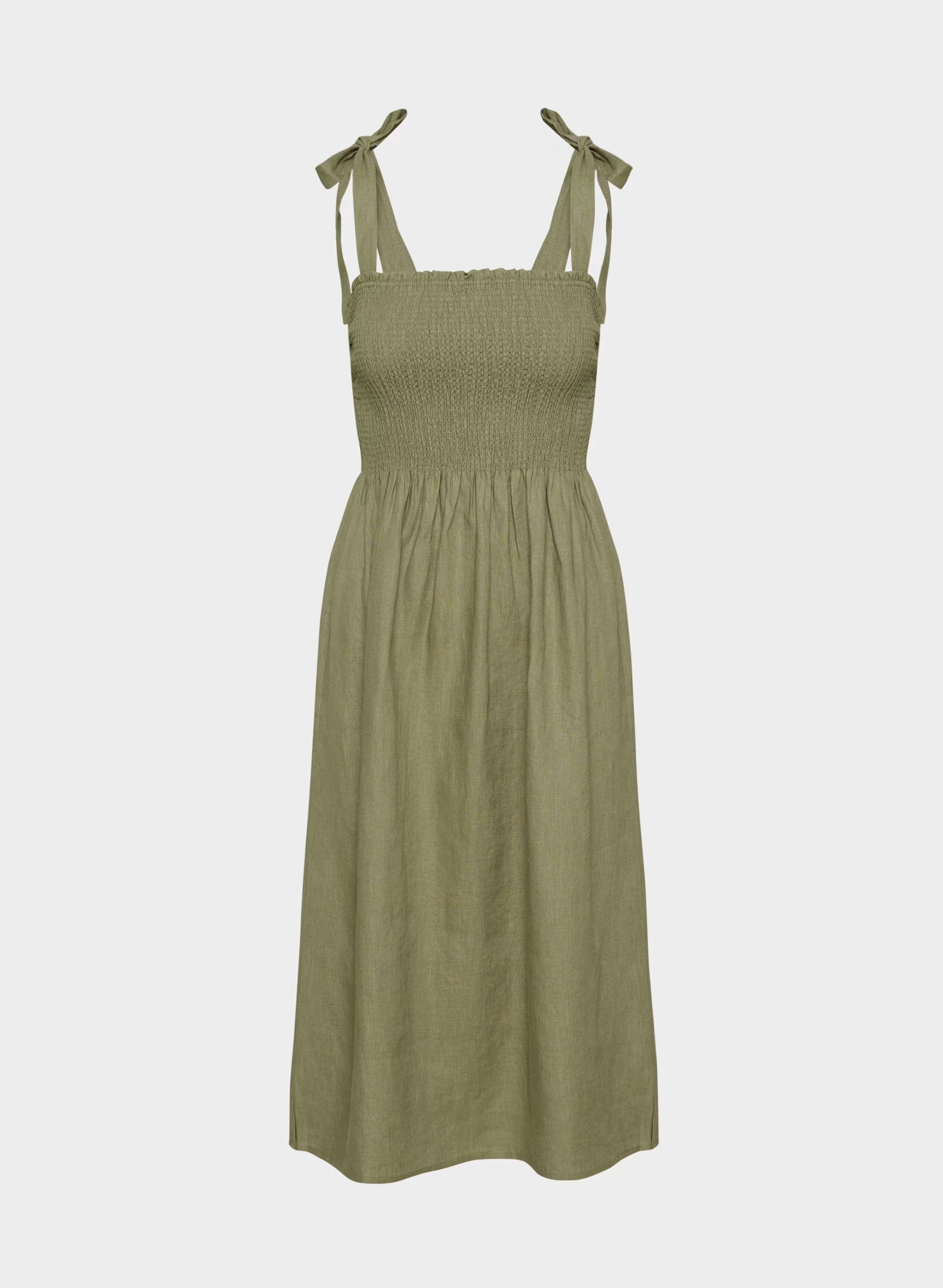 Golden Hour Linen Dress - SUNDRIED OLIVE