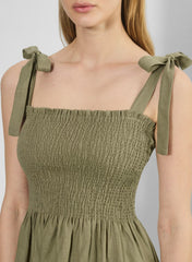 Golden Hour Linen Dress - SUNDRIED OLIVE