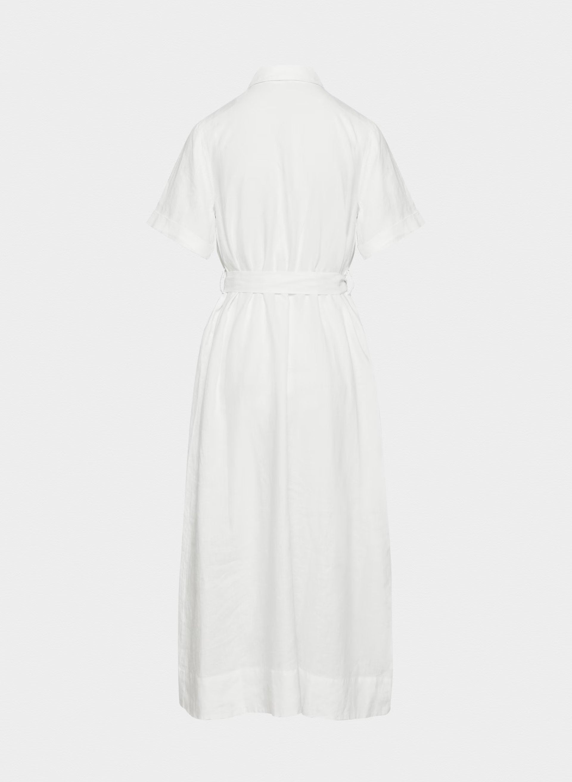 Eleta Linen Maxi Dress - WHITE