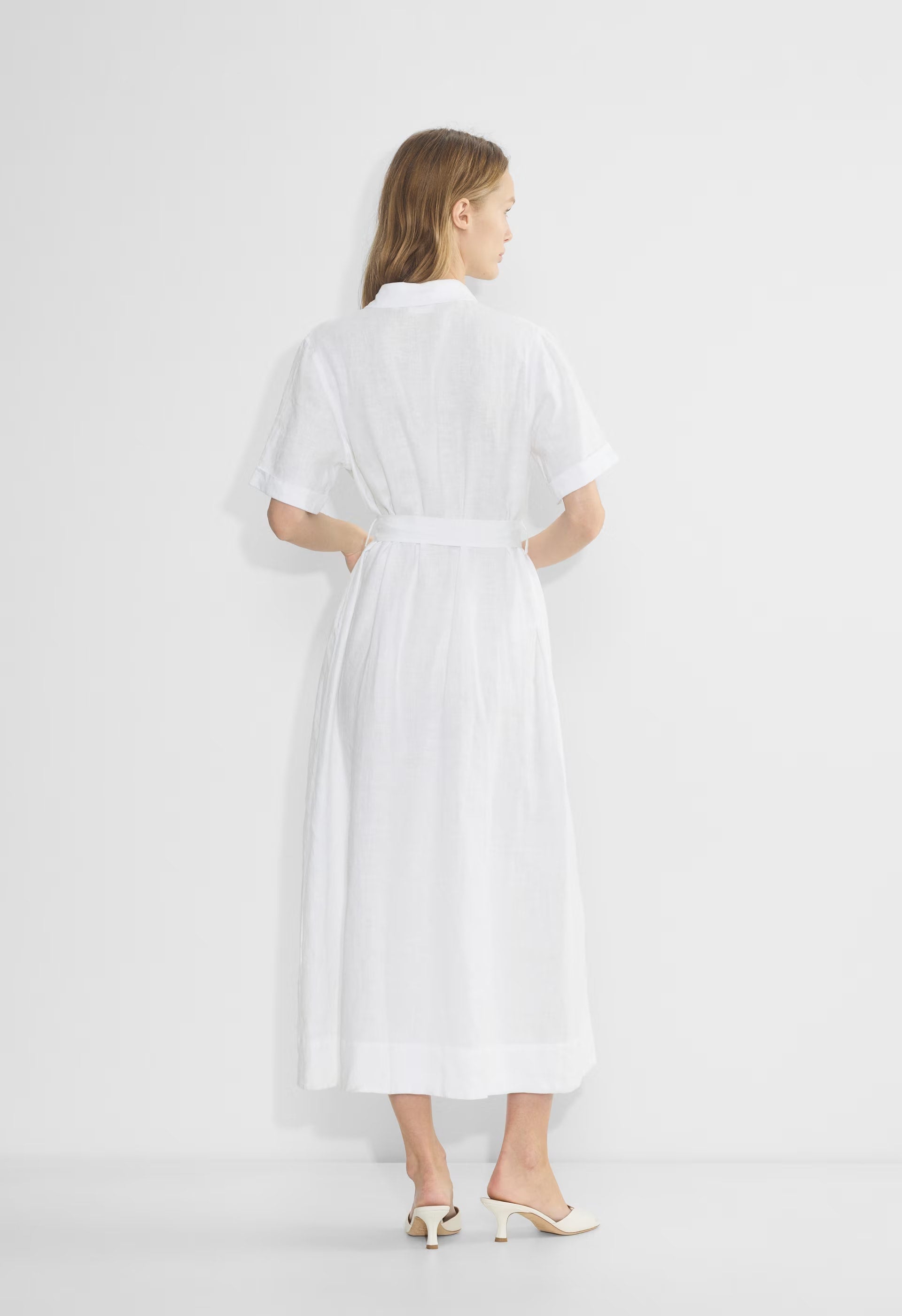 Eleta Linen Maxi Dress - WHITE