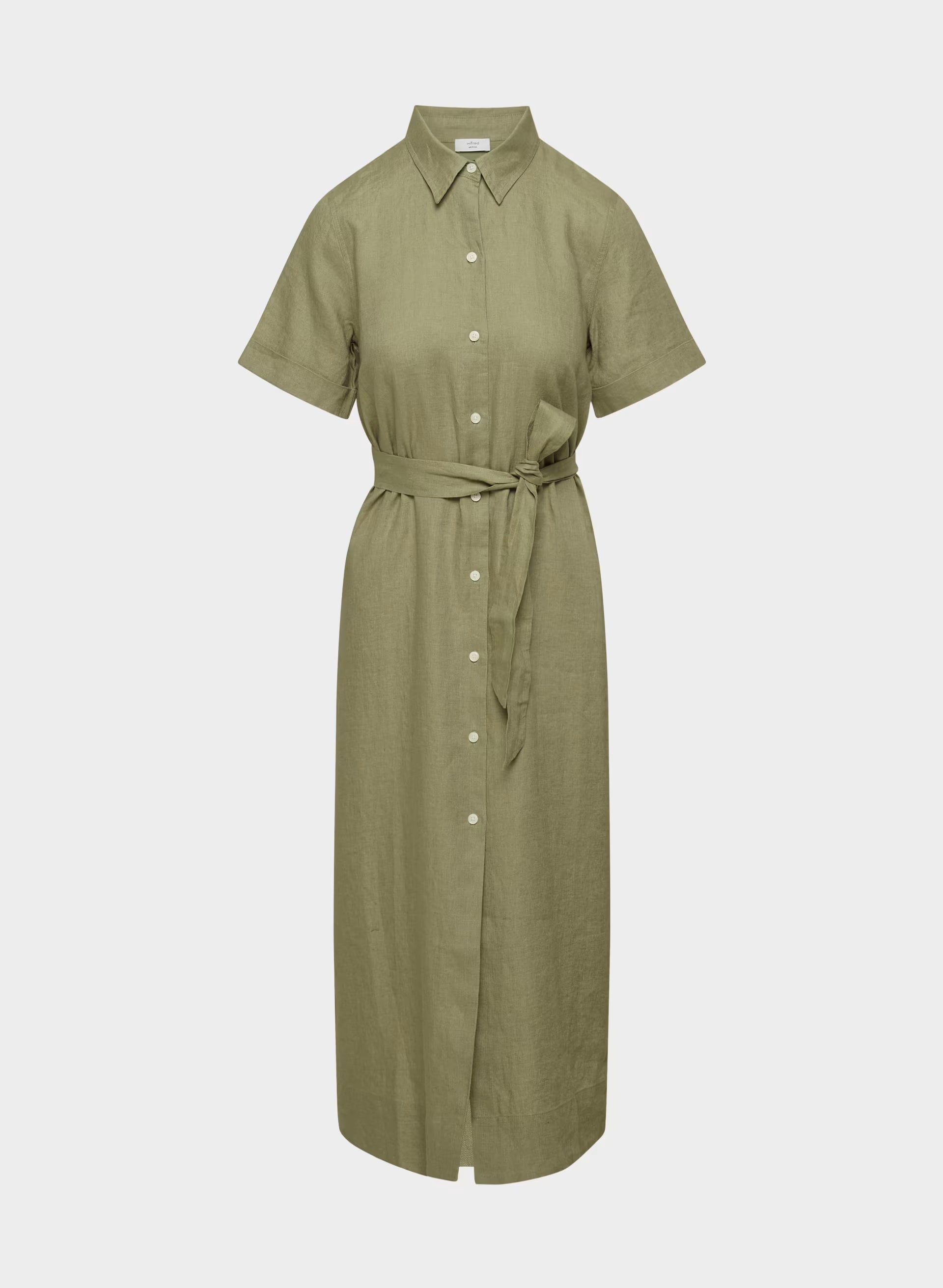 Eleta Linen Maxi Dress - SUNDRIED OLIVE