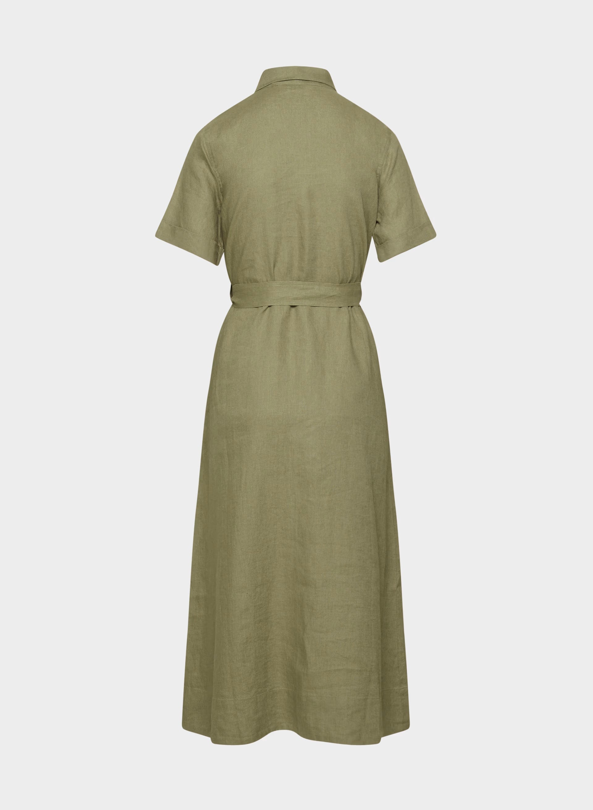 Eleta Linen Maxi Dress - SUNDRIED OLIVE