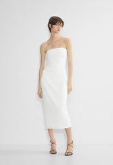 FigureKnit™ Eyecatcher Dress - BRIGHT WHITE