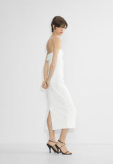 FigureKnit™ Eyecatcher Dress - BRIGHT WHITE