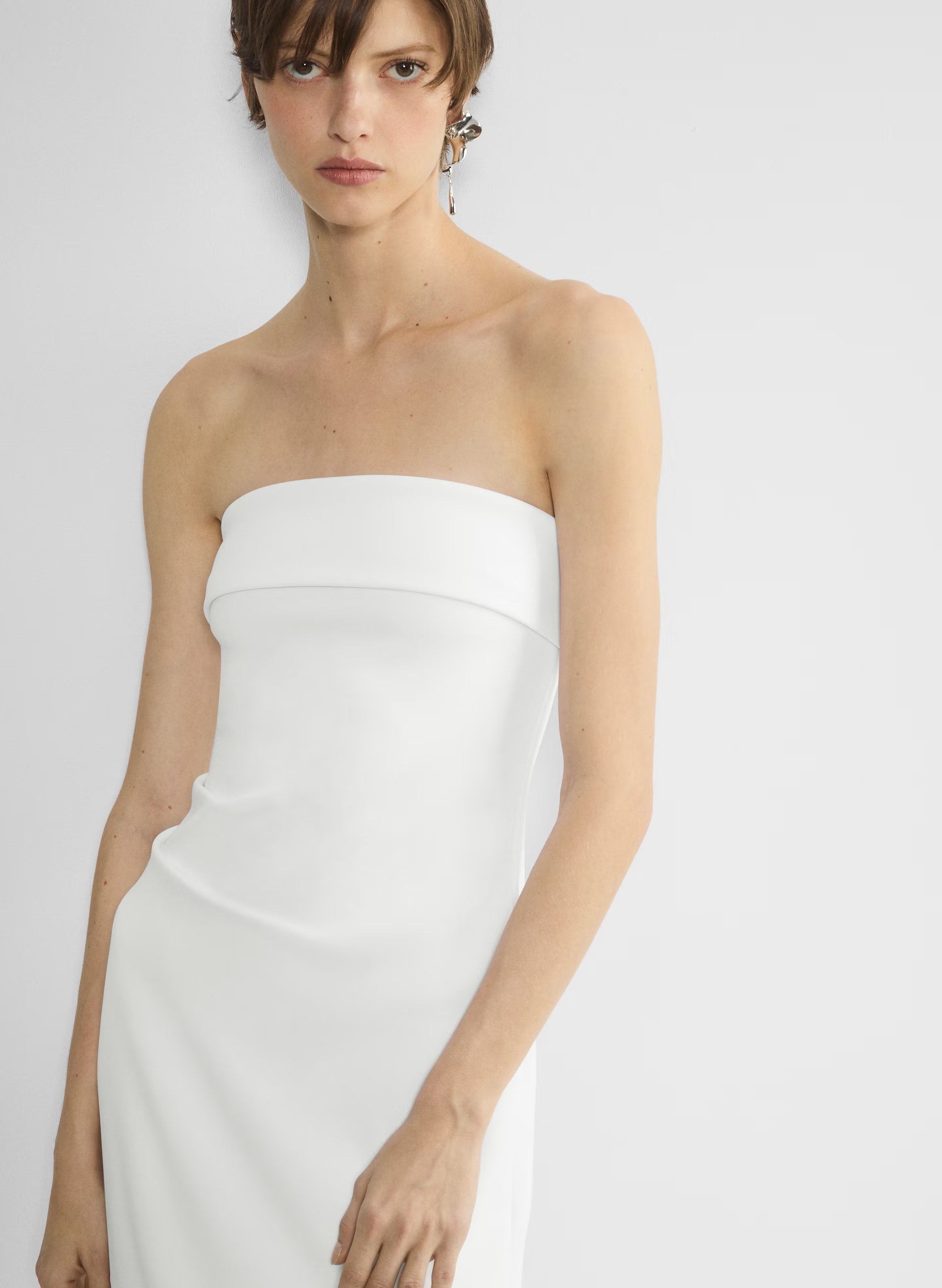 FigureKnit™ Eyecatcher Dress - BRIGHT WHITE