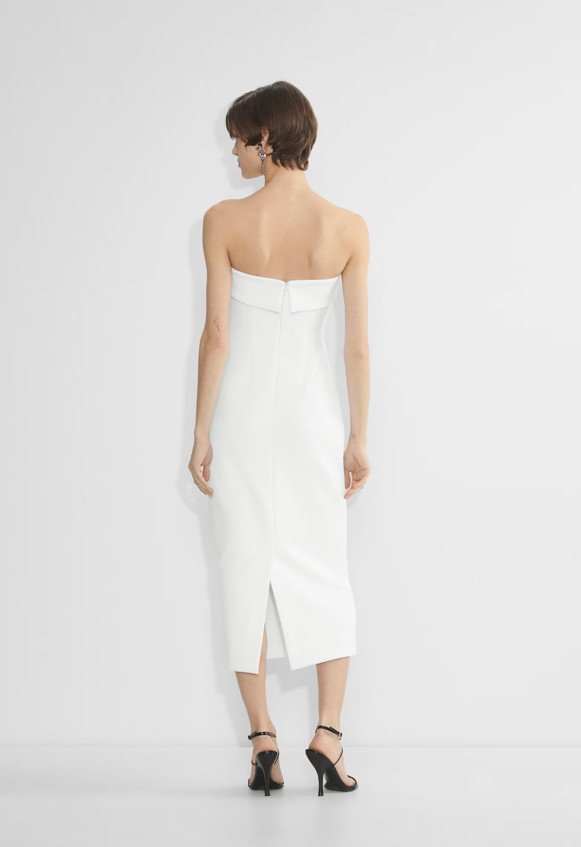 FigureKnit™ Eyecatcher Dress - BRIGHT WHITE