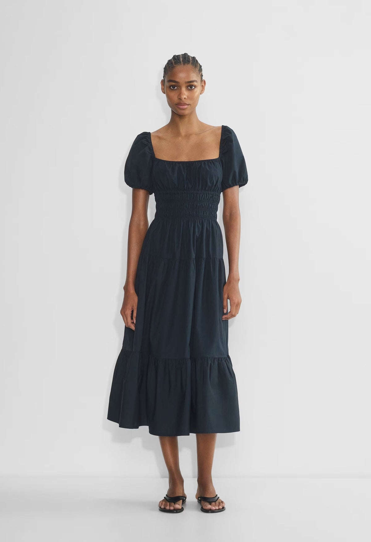 Allegoria Poplin Dress - DARK NIGHT NAVY
