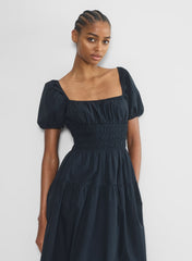 Allegoria Poplin Dress - DARK NIGHT NAVY