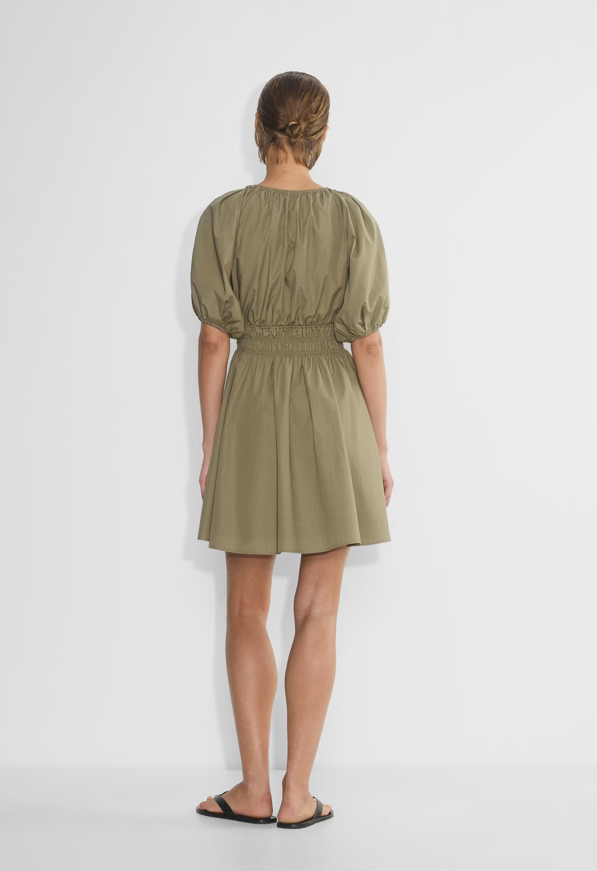 Mason Poplin Dress - SUNDRIED OLIVE